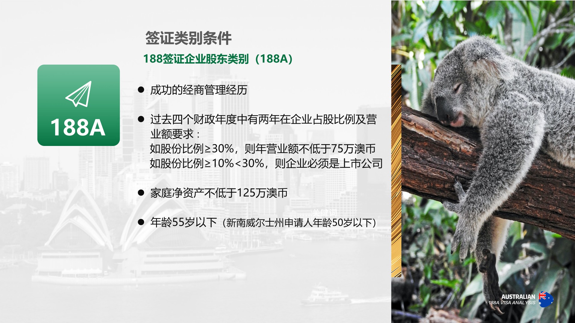 澳洲188A企业股东类别商业移民签证项目_适合中小企业家的移民方案插图1 澳洲188A企业股东类别商业移民签证项目_适合中小企业家的移民方案-神州四方移民