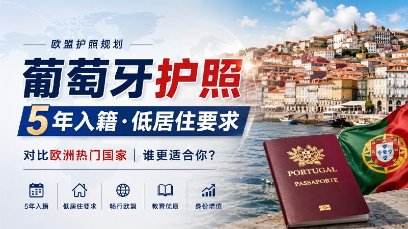 葡萄牙现在拿护照难不难？欧洲各国入籍居住时间对比 - 2026葡萄牙申请速度正在恢复？三个月安排打指纹是真的吗？